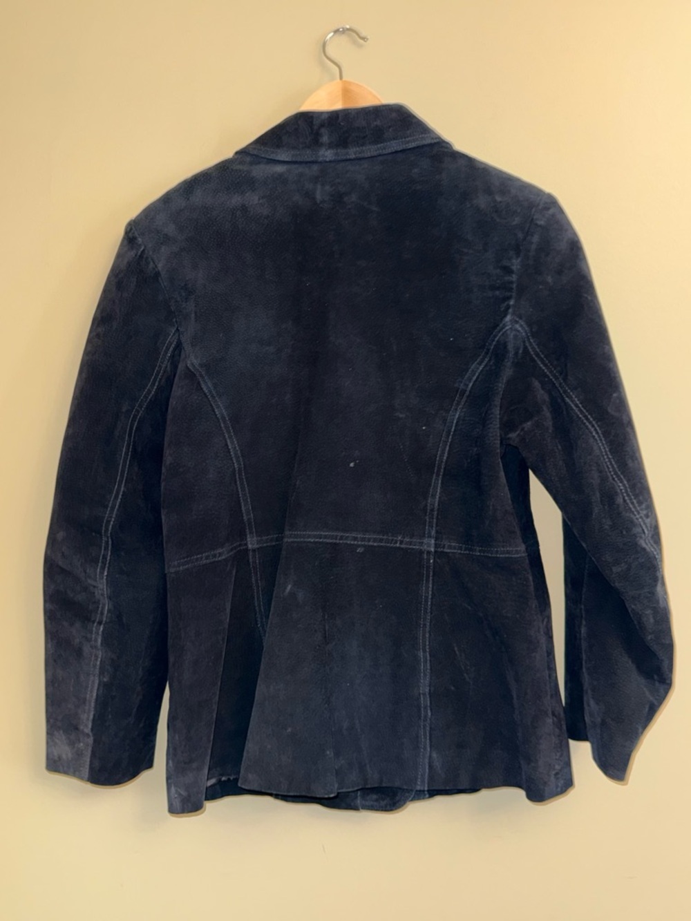 Leather Black Jacket Women Size PM Pockets Elegant Chic Classic Dark Feminine - Picture 6 of 12